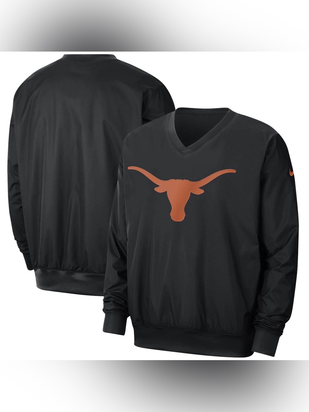 Nike Texas Longhorns Windbreaker Pullover with front Longhorn Patch